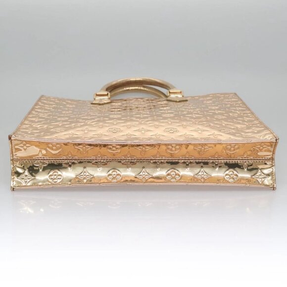 LOUIS VUITTON Monogram Miroir Sac Plat Hand Bag Gold Dore - Picture 4 of 15